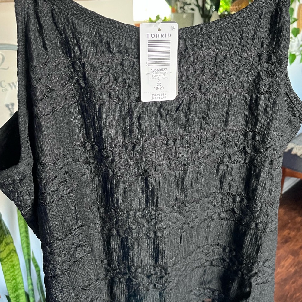 NWT Torrid 2X Black Textured Tank